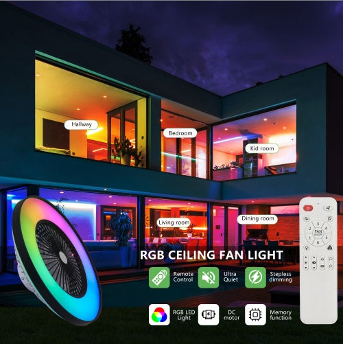 Ceiling Fan with Light – Modern 2-in-1 LED Lighting & Cooling | Remote Control & Quiet Motor