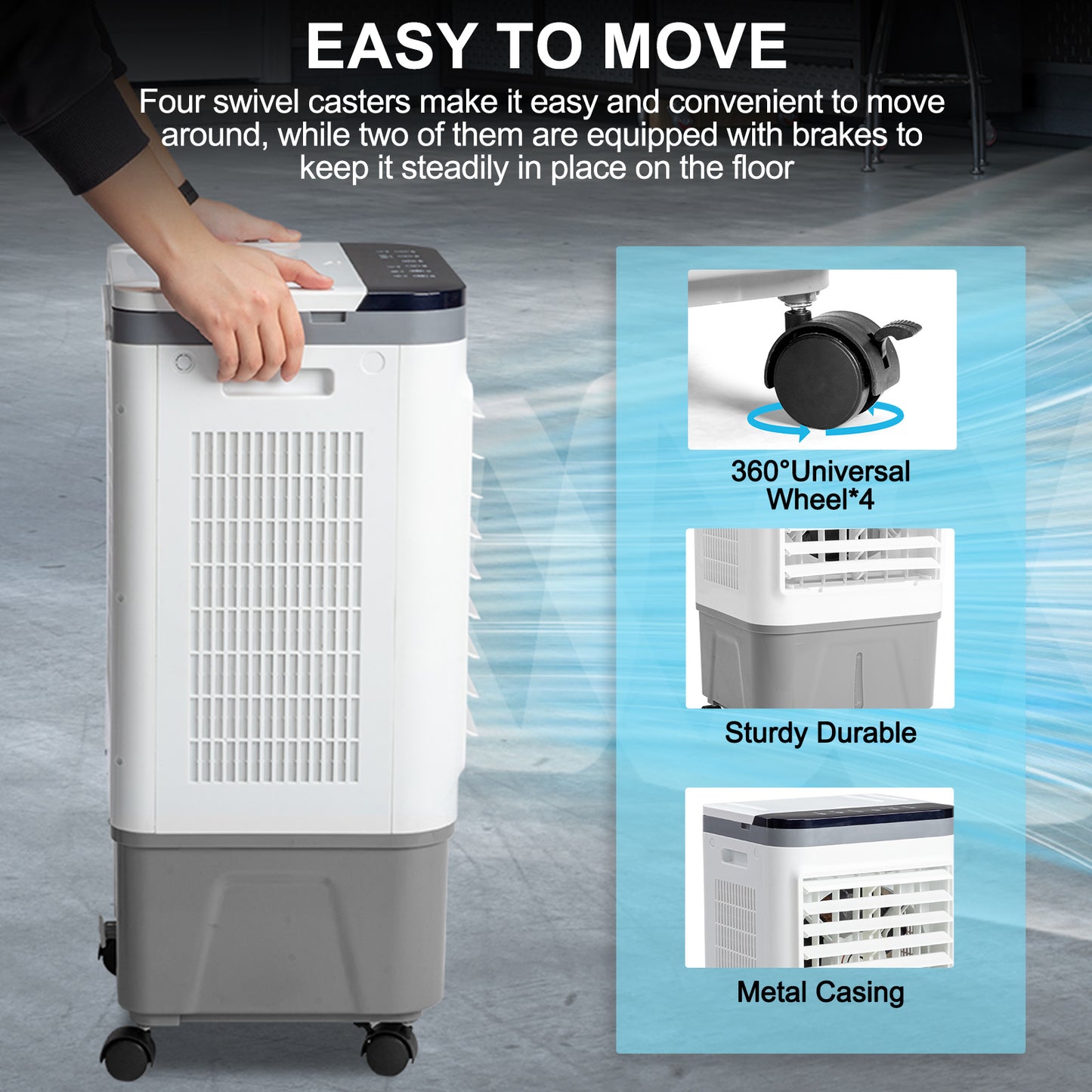 3-in-1 Evaporative Air Cooler – Fan, Humidifier & Timer | USA Spec