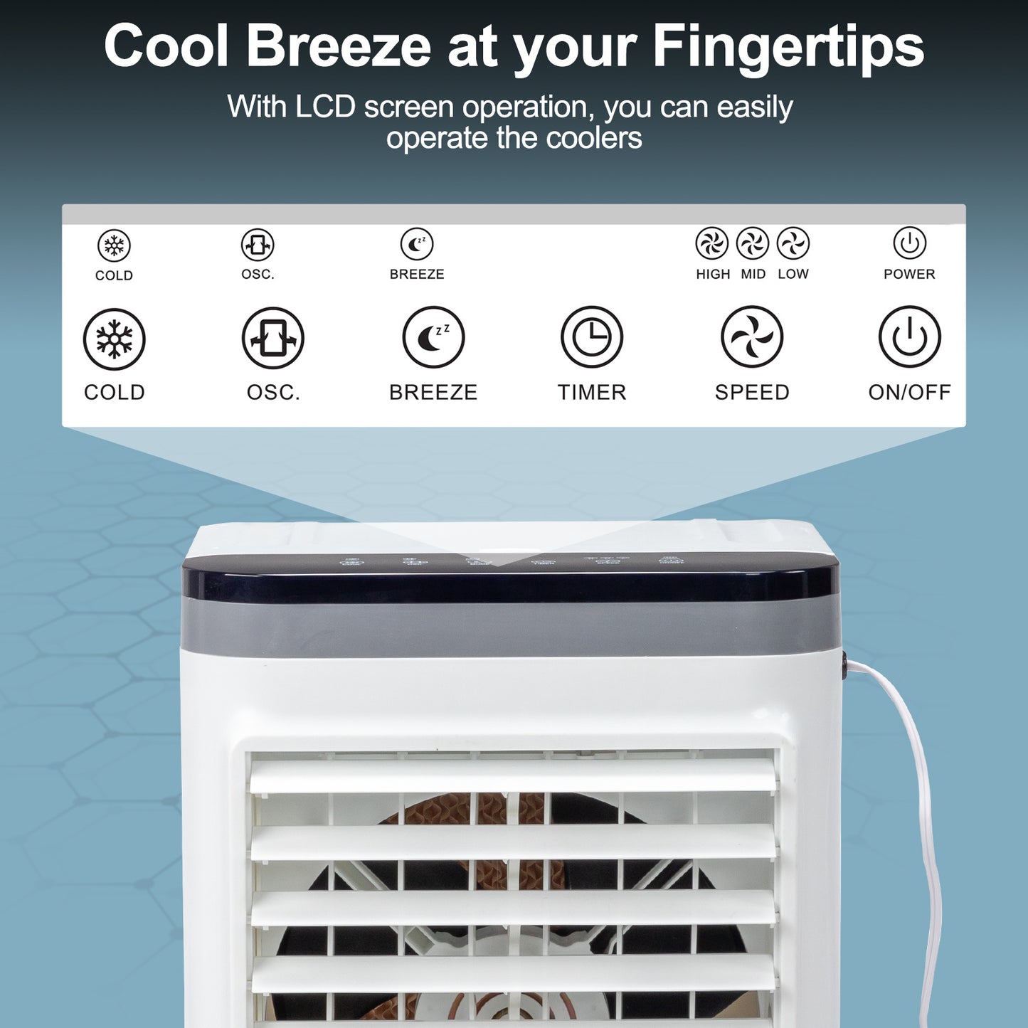 3-in-1 Evaporative Air Cooler – Fan, Humidifier & Timer | USA Spec