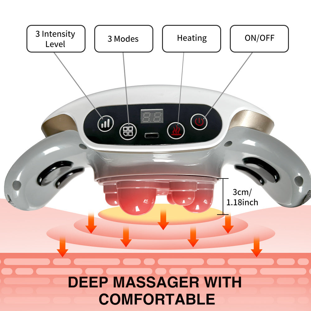 3-Mode Electric Abdominal Massager – Rechargeable Full-Body Relief for Abdomen, Back & Legs