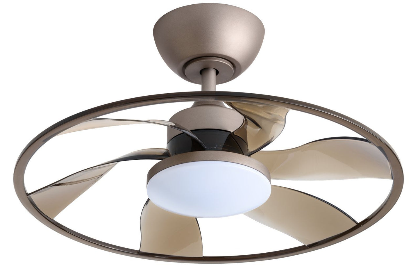22" LED Smart Ceiling Fan – Coffee Finish + Remote Control