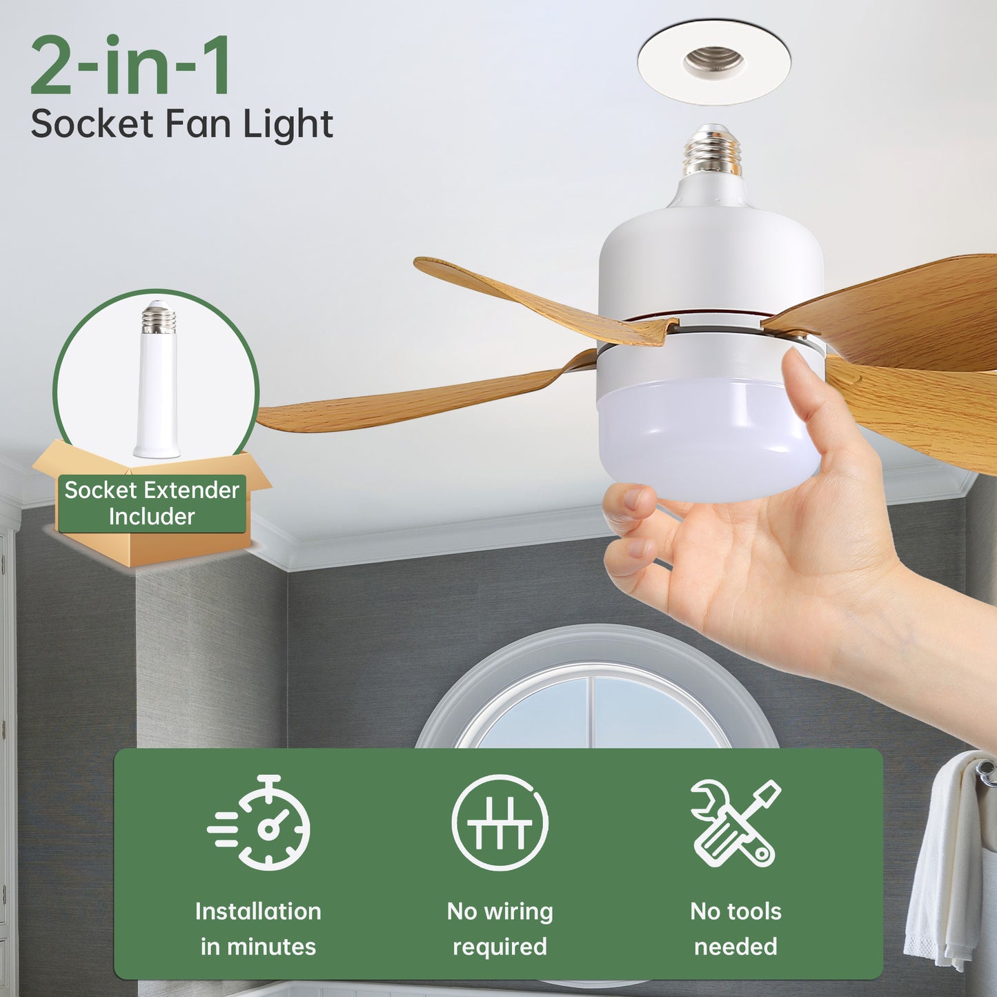Polycarbonate Ceiling Fan – Lightweight & Durable Blades | Modern Design for Home & Office