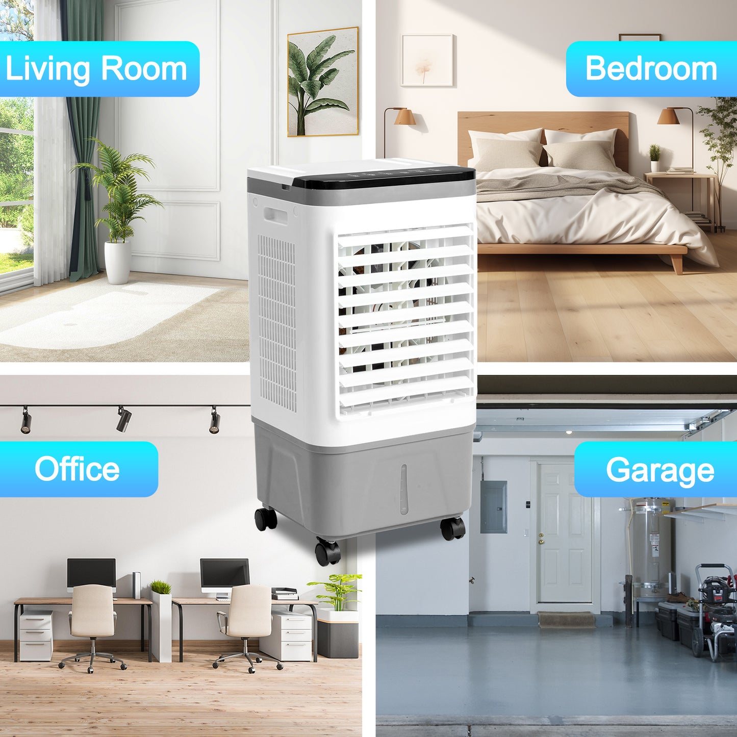3-in-1 Evaporative Air Cooler – Fan, Humidifier & Timer | USA Spec