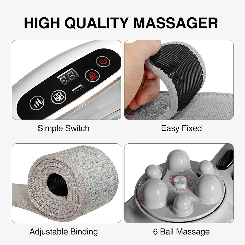 3-Mode Electric Abdominal Massager – Rechargeable Full-Body Relief for Abdomen, Back & Legs