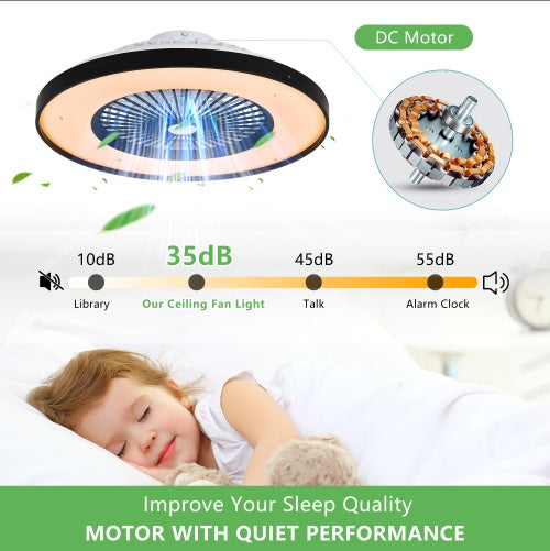 Ceiling Fan with Light – Modern 2-in-1 LED Lighting & Cooling | Remote Control & Quiet Motor