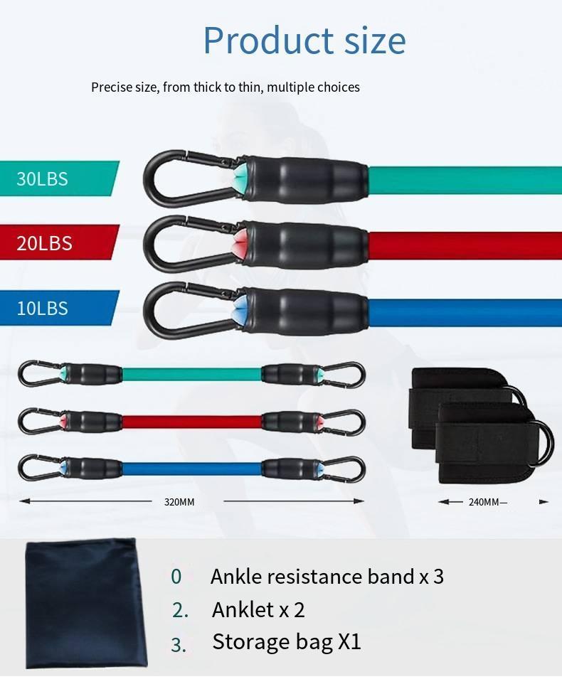 Ankle Resistance Band With Straps Women's Home Hip Ankle Exercise Fitness Equipment