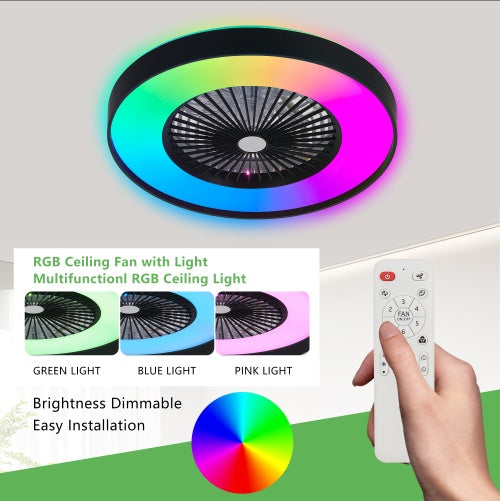 Ceiling Fan with Light – Modern 2-in-1 LED Lighting & Cooling | Remote Control & Quiet Motor