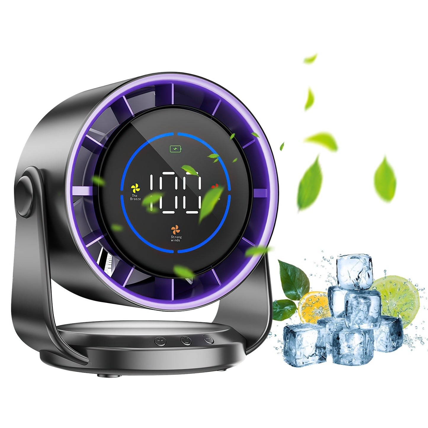 Rechargeable Mini Desk Fan – Battery Operated & Wall Mounted | Quiet, Tilting USB Fan for Travel & Office